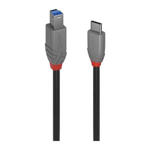 LINDY USB 3.2 Kabel Typ C/B Anthra Line 0,5m