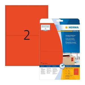 HERMA Etiketten 4497 rot 199,6 x 143,5 mm, 20 Blatt