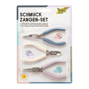 folia Zangen-Set Schmuckzangen 23005, Länge: 11,4 cm, 3-tlg., 1 Set