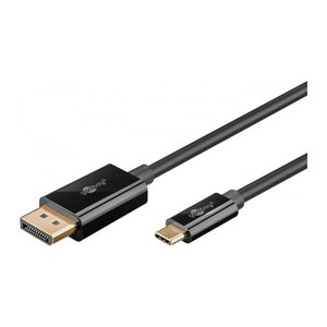 goobay USB-C 3.1/DisplayPort Kabel 2,0 m schwarz, 1 St.