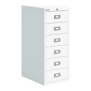 BISLEY MultiDrawer™ Schubladenschrank verkehrsweiß 6 Schubladen 27,9 x 40,8 x 59,0 cm, 1 St.
