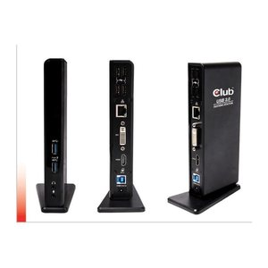 Club3D Dockingstation USB3 ->4xUSB2/2xUSB3/HDMI/DVI black retail