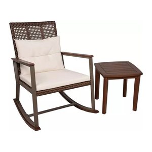 Garden Pleasure Sitzgruppe SINOLA creme, mocca Holz, 4-teilig