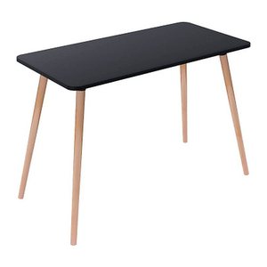 PAPERFLOW easyHome HOP Schreibtisch schwarz rechteckig, 4-Fuß-Gestell buche 114,0 x 60,0 cm