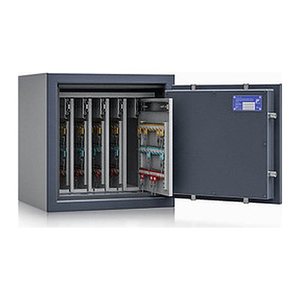 ISS safe4key Schlüsseltresor grau mit 280 Haken, Doppelbartschloss, 50,0 x 42,0 x 50,0 cm, 1 St.