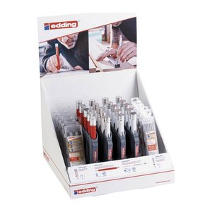 edding Display DIY Tieflochmarker-Bleistift weiß HB 2,0 - 5,0 mm, 1 Set