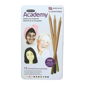 DERWENT Academy Skintones Aquarellstifte farbsortiert, 12 St.