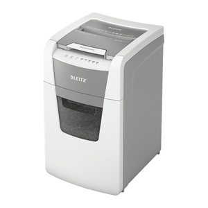 AKTION: LEITZ IQ Autofeed Small Office 150 Aktenvernichter mit Partikelschnitt P-4, 4 x 30 mm, bis 150 Blatt, weiß mit 50 Euro CashBack