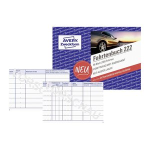 AVERY Zweckform Fahrtenbuch, Pkw mit Kraftstoffverbrauch Formularbuch 222, 1 St.