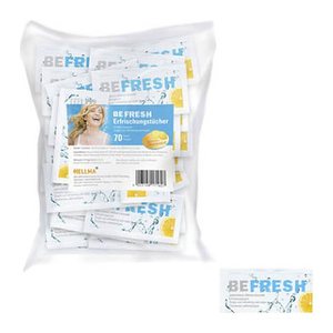 HELLMA Feuchttücher BE FRESH 1-lagig weiß, 70 Tücher