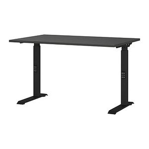 GERMANIA DOWNEY höhenverstellbarer Schreibtisch grafit rechteckig, C-Fuß-Gestell schwarz 120,0 x 80,0 cm