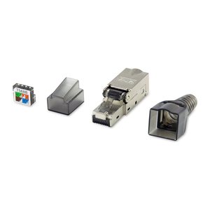 Equip Stecker Cat6a geschirmt RJ45 wzf. 5Stk silber