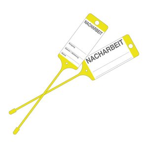 EICHNER Hängeetiketten Nacharbeit gelb 21,5 x 5,8 cm gelocht, 200 St.