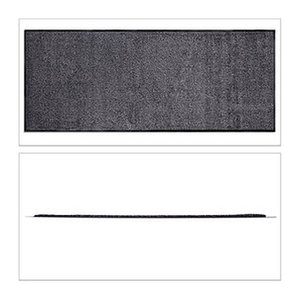 relaxdays Fußmatte schwarz/grau 80,0 x 200,0 cm