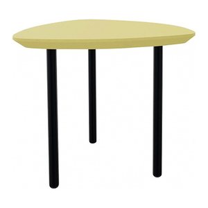 fm TRESTA Beistelltisch dreieckig abgerundet MDF-Platte ginstergelb 55,0 x 51,0 x 46,0 cm, 1 St.