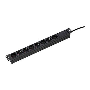 as-Schwabe 19 Zoll RACK 8-fach Steckdosenleiste für Serverschrank 3,0 m schwarz