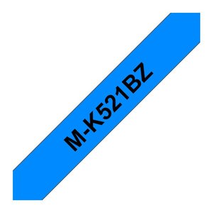 brother Schriftband M-K M-K521 MK521BZ, 9 mm, schwarz auf blau, 1 St.