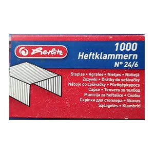 Herlitz Heftklammer No24/6 verzinkt 1000er Schacht