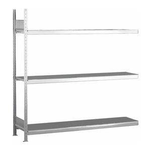 SCHULTE Anbau-Schwerlast-Weitspannregal WS 2000 15507 silber 150,0 x 80,0 x 200,0 cm