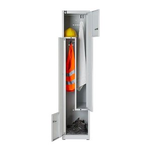 BISLEY LIGHT Z-Spind lichtgrau GL04Z645, 2 Schließfächer 40,0 x 50,0 x 185,0 cm