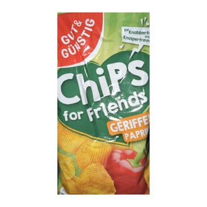 GUT&GÜNSTIG Paprika geriffelt Chips 200,0 g, 1 St.