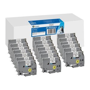G&G Schriftbänder ersetzen brother TZe-231 21568 21568 ersetzt brother TZe-231 , 12 mm, schwarz auf weiß, 20 St.
