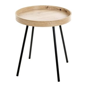 HAKU Möbel Beistelltisch rund MDF-Platte eiche 40,0 x 40,0 x 45,0 cm, 1 St.