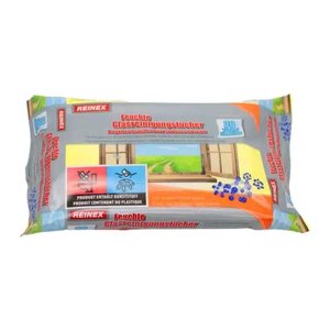 REINEX feuchte Reinigungstücher für Glas 1-lagig weiß, 30 Tücher
