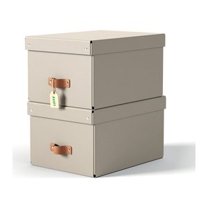 LEITZ Puro Aufbewahrungsboxen 17,0 l beige 27,0 x 37,0 x 20,0 cm, 2 St.