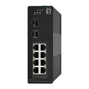 LevelOne Industr.PoE+Switch 8xGE PoE/2xSFP 110W Hilbert SL