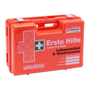 LEINA-WERKE Erste-Hilfe-Koffer Pro Safe Lebensmittel & Gastronomie DIN 13157 + Erweiterung orange