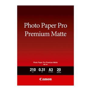 Canon Fotopapier PM-101 DIN A3 matt 210 g/qm 20 Blatt