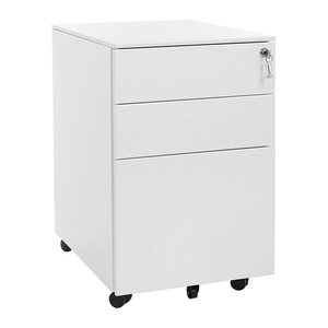 SONGMICS Rollcontainer weiß 3 Auszüge 39,0 x 52,0 x 60,0 cm