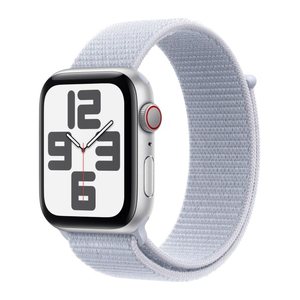 Apple Watch SE 44 mm Aluminium (GPS+Cellular) Sport Loop  blaue Wolke, silber