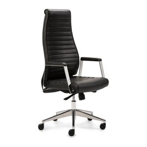 Mayer Chefsessel myDELUXE, 2491 Leder schwarz, Gestell alu