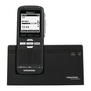 GRUNDIG Digta 7 Premium Set mit DigtaSoft One Software digitales Diktiergerät-Set 2 GB