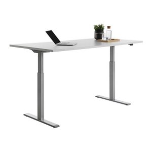 Topstar E-Table elektrisch höhenverstellbarer Schreibtisch lichtgrau rechteckig, T-Fuß-Gestell grau 180,0 x 80,0 cm