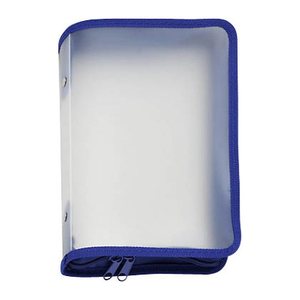 FolderSys Reißverschlussbeutel DIN A5 transparent/blau 0,5 mm, 1 St.