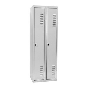 SZ Metall Spind lichtgrau 51324, 2 Schließfächer 60,0 x 50,0 x 180,0 cm
