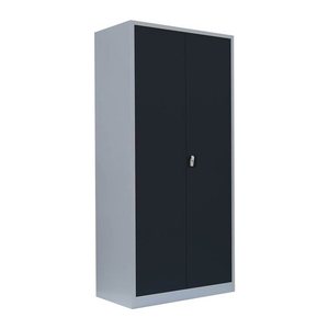 LÜLLMANN Stahlschrank 530348 anthrazit, lichtgrau 4 Fachböden 92,5 x 42,2 x 195,0 cm, aufgebaut, 1 St.