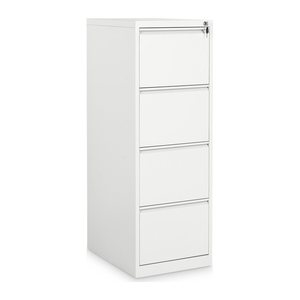 Stahl-Hängeregisterschrank (4 Schübe) – Einbahnig in Signalweiß
