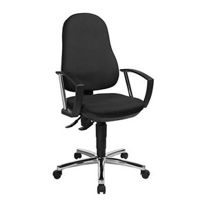 Topstar Bürostuhl Support® P Deluxe, 8179A G20 Stoff schwarz, Gestell chrom
