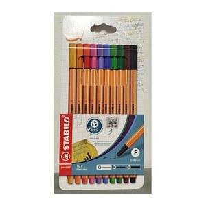 STABILO point 88 Fineliner farbsortiert 0,4 mm, 10 St.