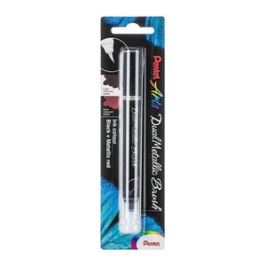 Pentel Dual Metallic Brush XGFH-DAX Brush-Pen schwarz, 1 St.