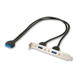 LINDY Slotblech USB 3.0 Adapter 2xUSB 3.0 Typ A an 20 pol.