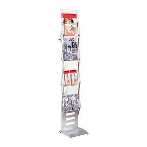 Kerkmann Prospektständer tec-art Folder silber DIN A4, 1/3 DIN A4 26,0 x 29,0 x 45,0/160,0 cm, 1 St.