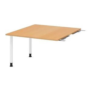 HAMMERBACHER Verbindungsplatte höhenverstellbar KT12C buche, weiß rechteckig 120,0 x 130,0 x 72,0 - 74,0 cm