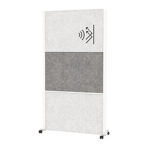 MAUL Akustik-Trennwand MAULconnecto 9612102, dunkelgrau, hellgrau 100,0 x 182,0 cm mit Rollen, 1 St.