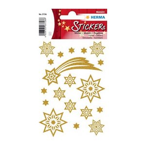 HERMA Aufkleber 3726 Sterne, gold, 19 Etiketten