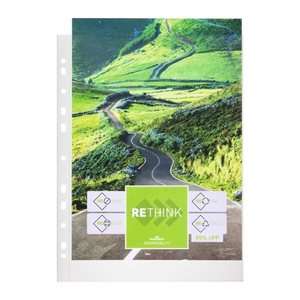 DURABLE Prospekthüllen PREMIUM Recycling DIN A4 transparent genarbt 0,08 mm, 40 St.